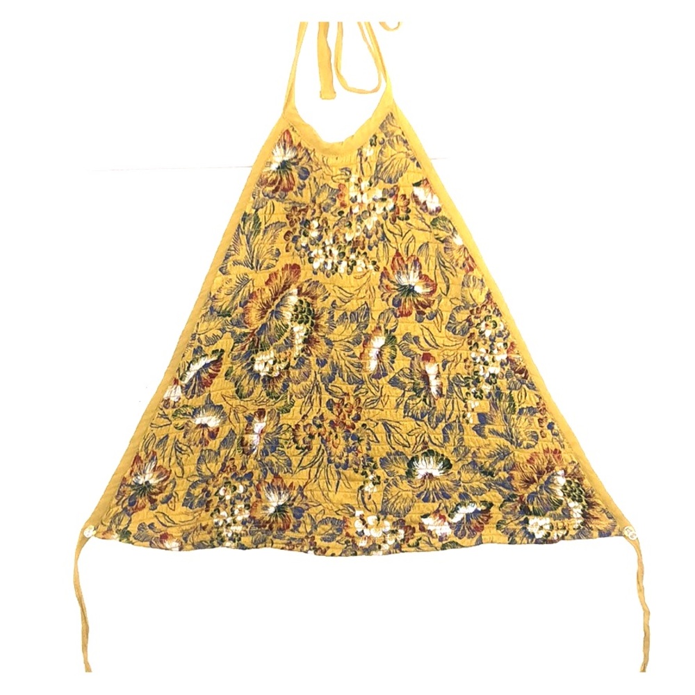 Yellow floral halter top